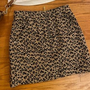 Top shop - moto leopard Jean skirt